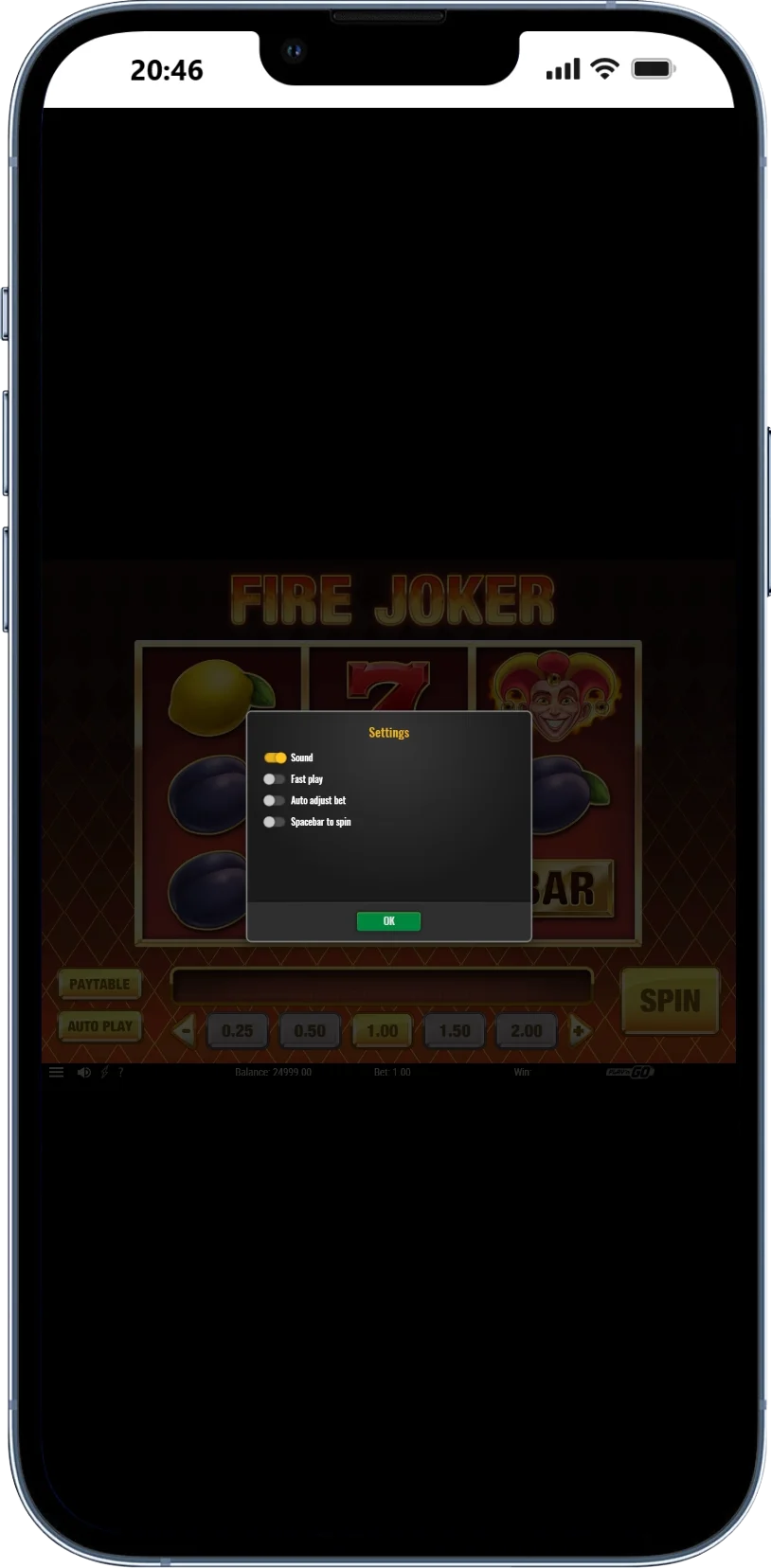 Fire Joker demo ekran 2
