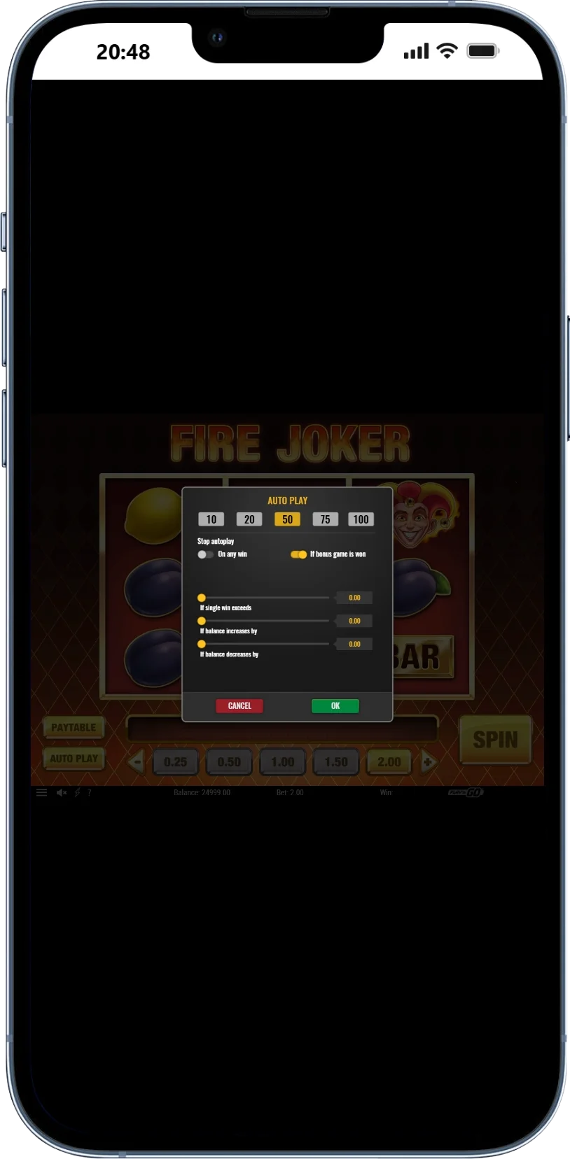 Fire Joker demo ekran 4
